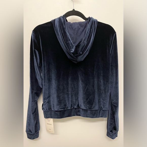 NWT Fabletics Donna Velour Hoodie - Deep Navy - Picture 5 of 7